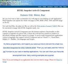 HTML Snapshot screen shot